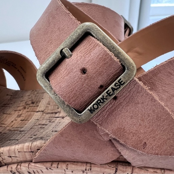 Kork-Ease Myrna Sandal Platform Cork Wedge Ankle Strap in Golden Sand NWOB, 9 - Picture 8 of 13